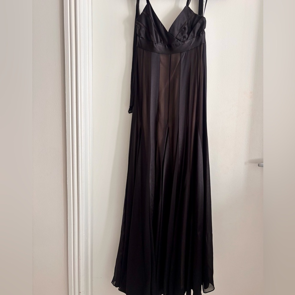 BCBGMaxAzria Black and Cream halter  Dress